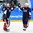 GANGNEUNG, SOUTH KOREA - FEBRUARY 19: USA's Jocelyne Lamoureux-Davidson #17 high fives Maddie Rooney #35 after scoring a second period goal on Team Finland during semifinal round action at the PyeongChang 2018 Olympic Winter Games. (Photo by Matt Zambonin/HHOF-IIHF Images)

